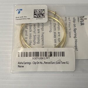 ALOHA Clip On Spring Hoop Earrings for Non-Pierced Ears